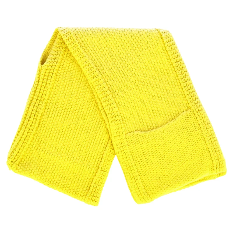 Hermès Knitted Scarf in Yellow Cashmere