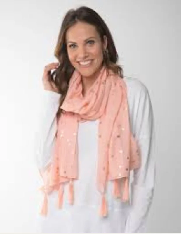 Metallic Blossom Scarf - Pink - Elm Lifestyle