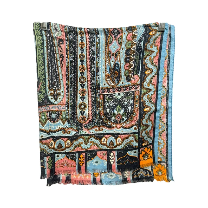 Cashmere Blend Paisley Frayed Edge Scarf Long Designer By Etro