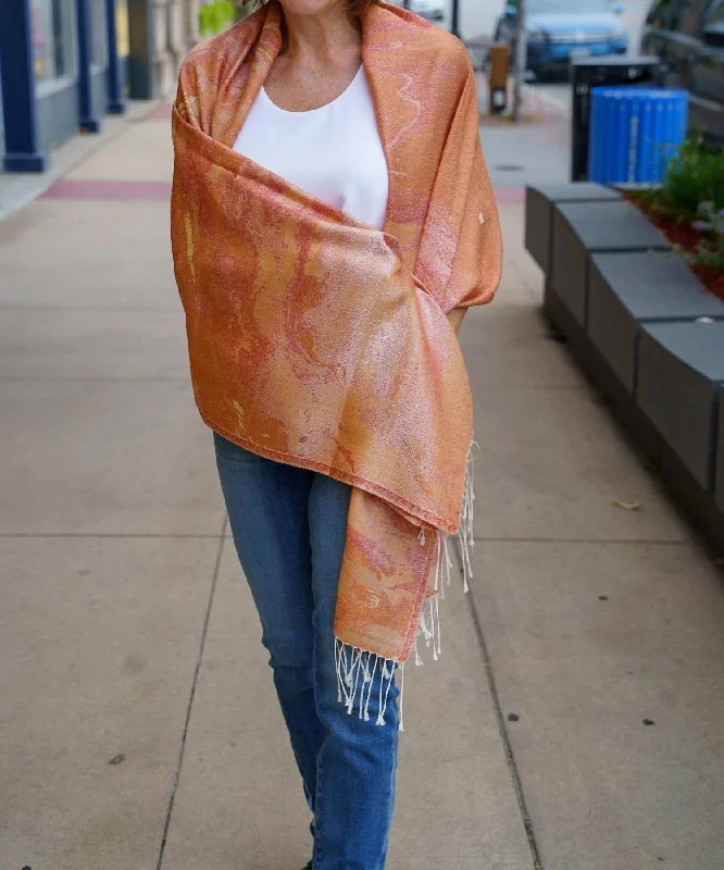 Aurora Silk Scarf In Marmelade