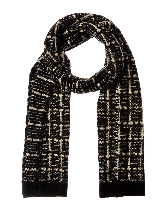 La Fiorentina Plaid Lurex Cashmere & Wool-Blend Scarf