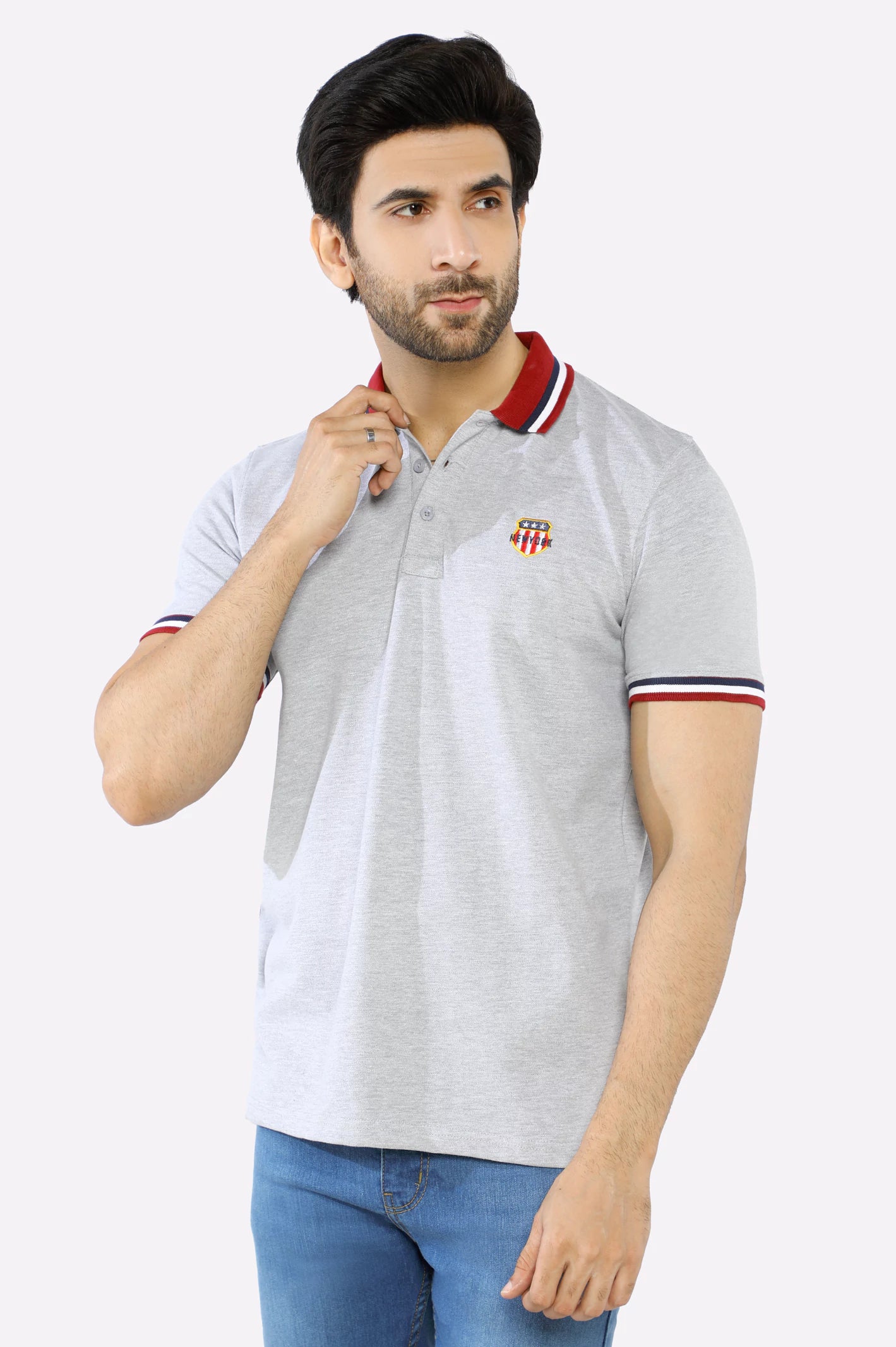 Jacquard Collar Polo