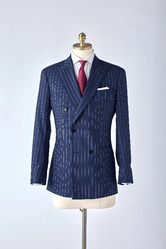 No. 2 Navy Pinstripe Double-Breasted Suit