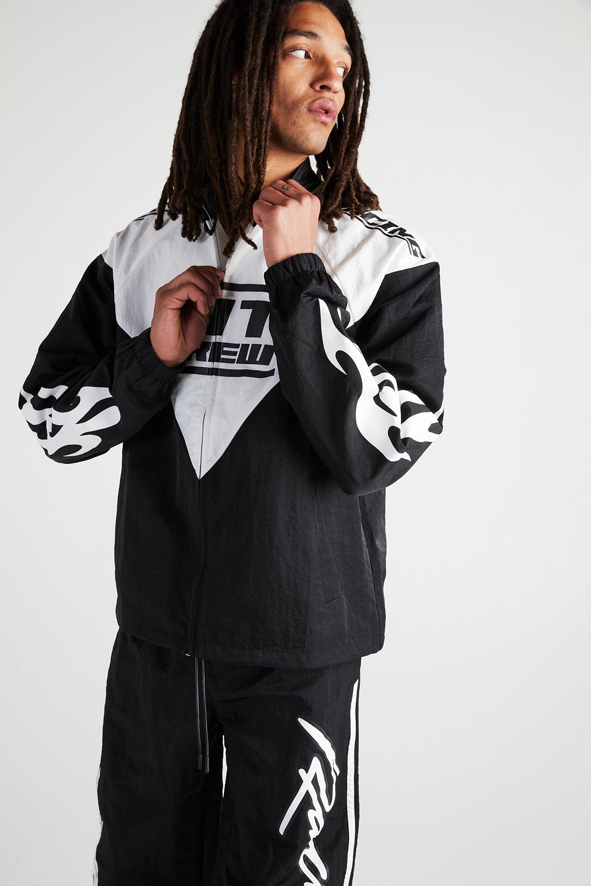 ROLAND JACKET | BLACK WHITE PIT CREW