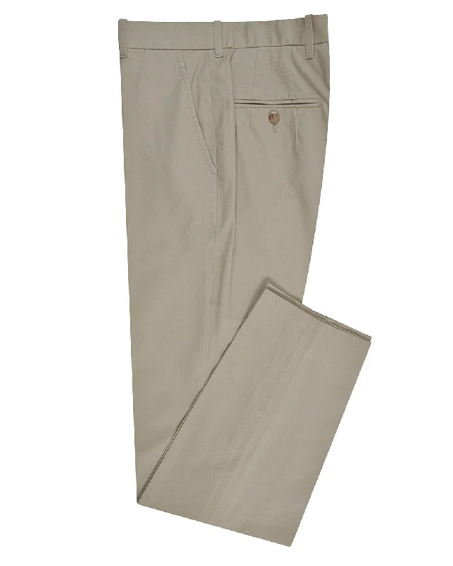 Soft Drab Cotton Dress Pant