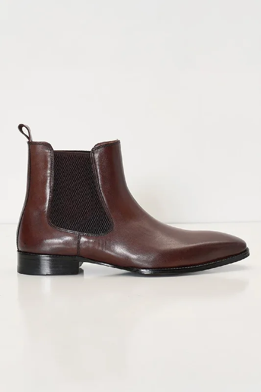 Handmade Leather Chelsea Boot - Brown