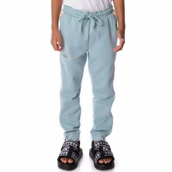 Kids Kappa Logo Tape Anira 2 Sweatpants (Light Blue/Beige) 311B72W