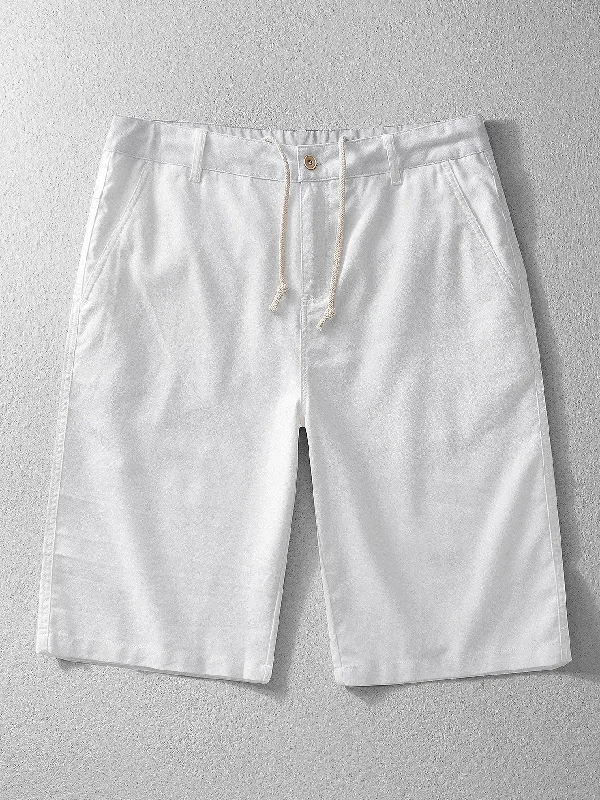 Linen Cotton Blend 11" Shorts