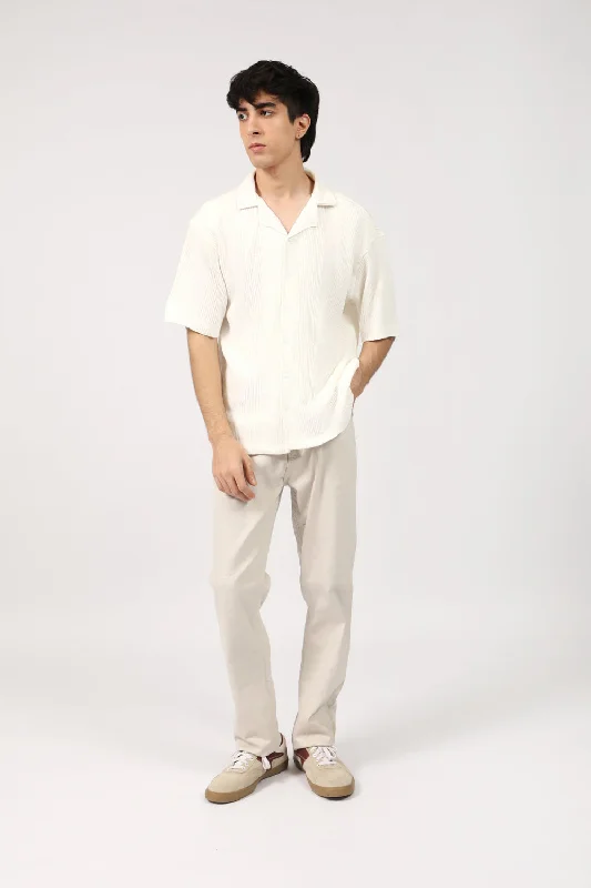 RESORT COLLAR BUTTON DOWN BOX FIT TEXTURED POLO