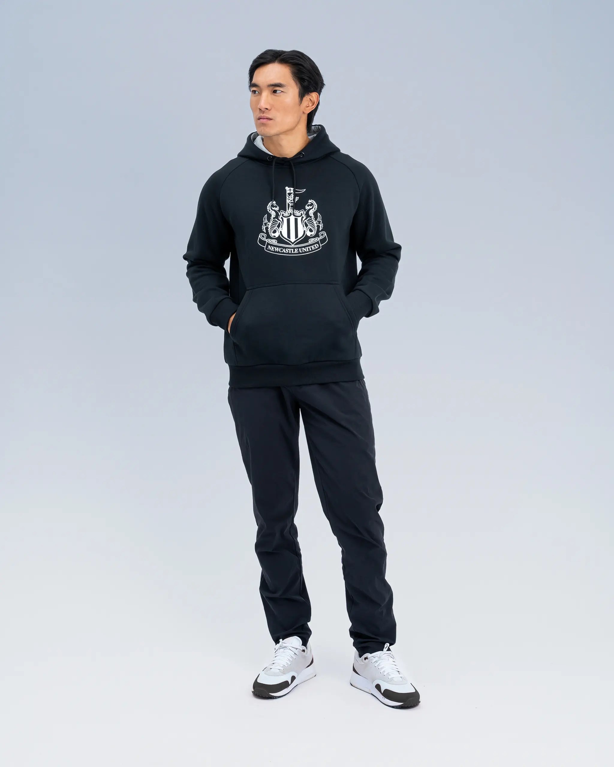 Newcastle United Men's Black Raglan Hoodie