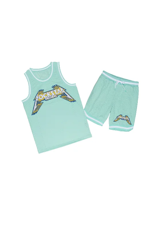 Adomas Mint Jersey Tank Short Set