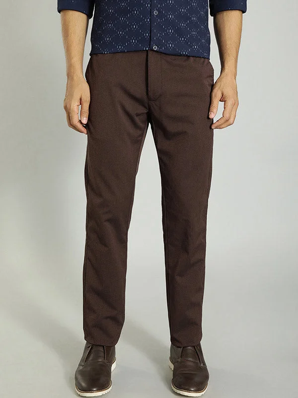 Men Brooklyn Fit Polyester Blend Trouser