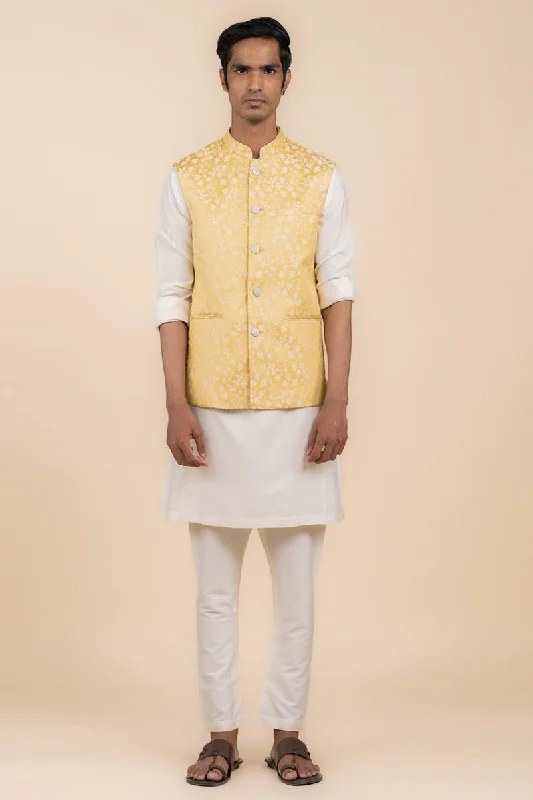 Yellow Jacquard Bundi