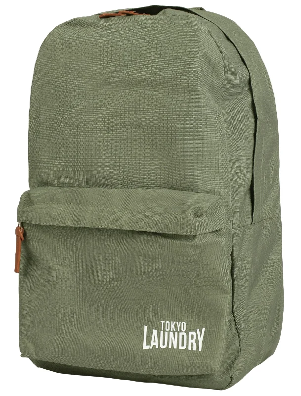 Cross Avenue 2 Canvas Backpack In Khaki - Tokyo Laundry