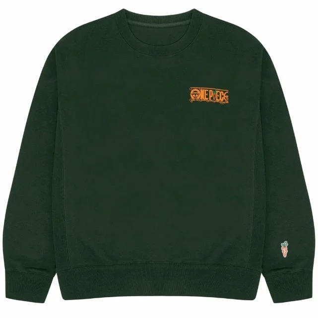 Carrots X One Piece Crewneck Sweatshirt (Forest Green)