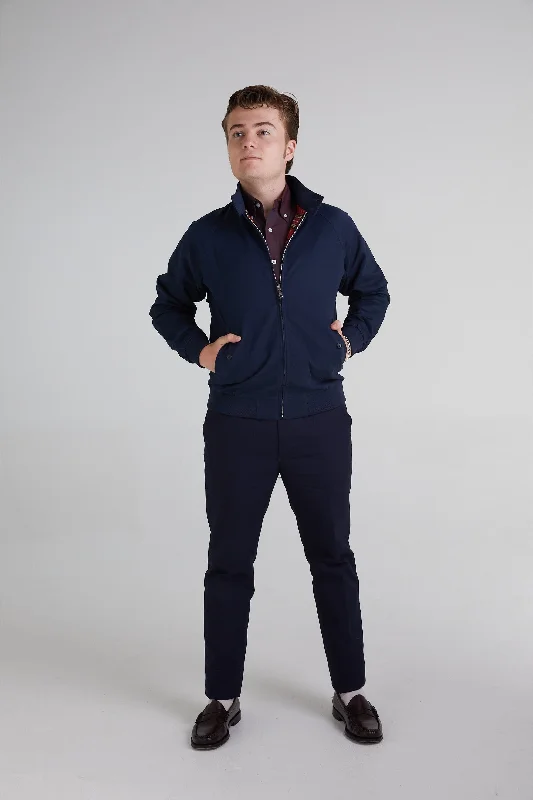 Real Hoxton - Men's Dark Navy - Harrington Jacket