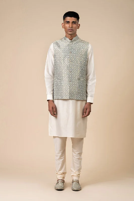 Medium Grey Jaal Pattern Bundi