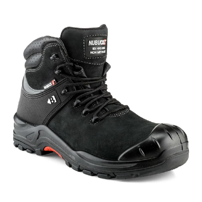 Buckbootz NKZ102BK Safety Boots Buckler Boots, Nubuckz