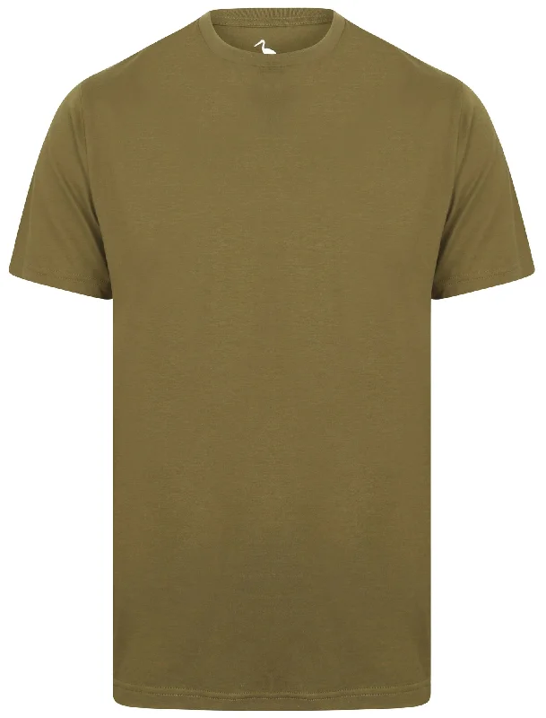 Kinsley Basic Cotton Crew Neck T-Shirt In Ivy Green - South Shore