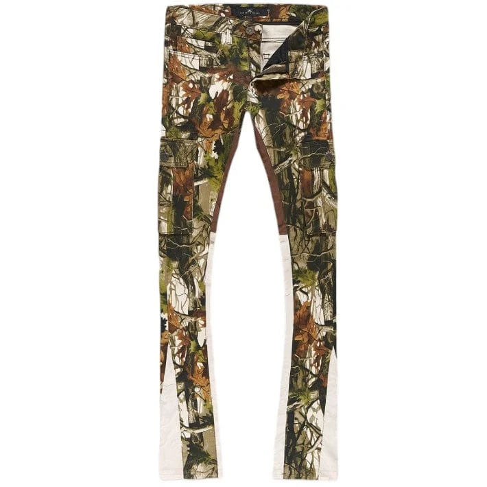 Kids Jordan Craig Martin Stacked Camo Cargo Denim (Oak) JTF222CK