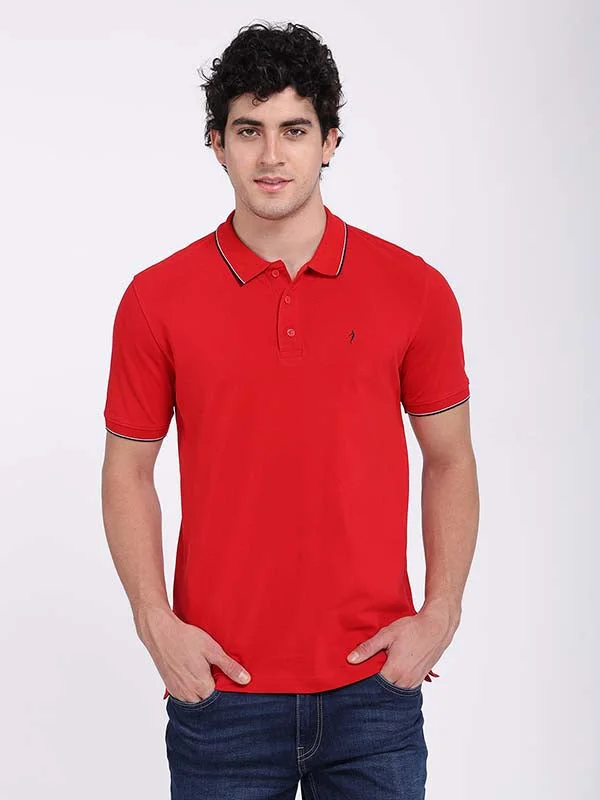 Men Solid Polo T-Shirt