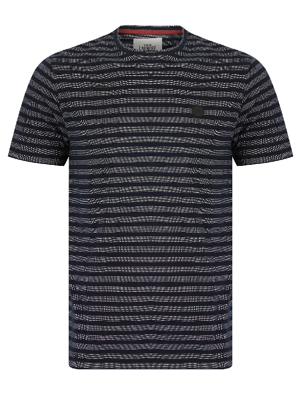 Morris Grindle Stripe Cotton T-Shirt in Navy Stripe - Tokyo Laundry