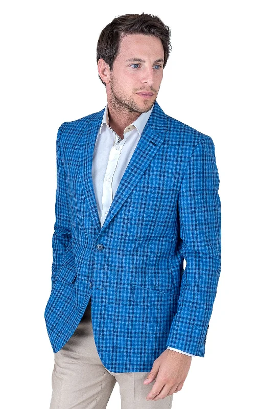 DARBY BLUE GINGHAM BLAZER