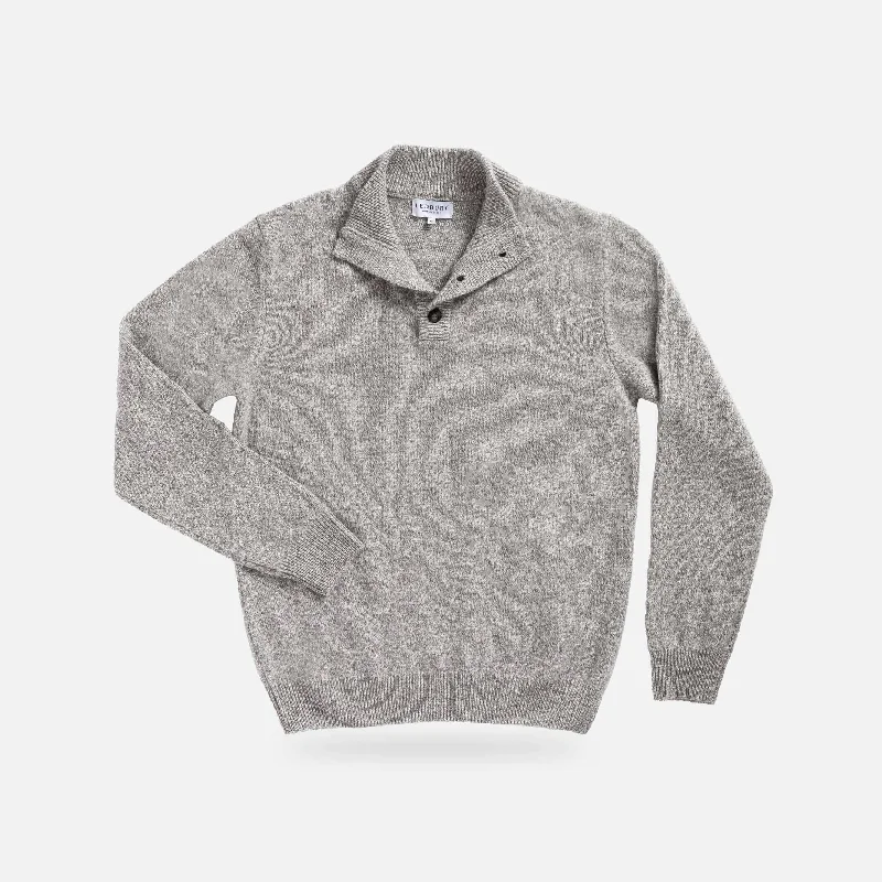 The Smoke Heather Brewer Mock Neck Sweater