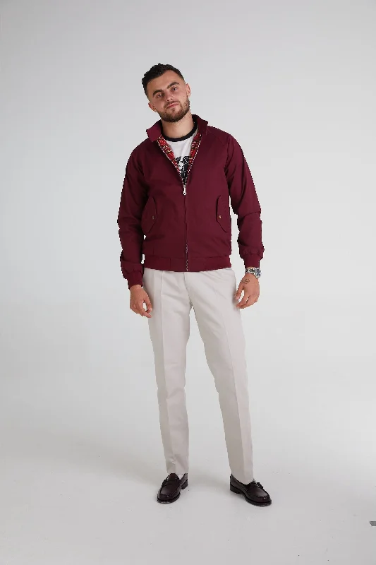 Real Hoxton - Men's Maroon - Harrington Jacket