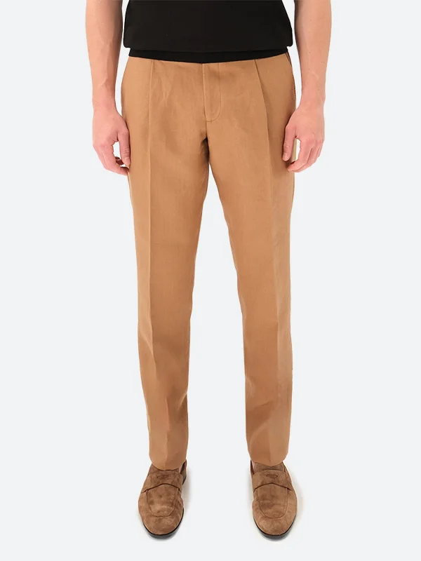 Summer Linen Trouser - Tobacco