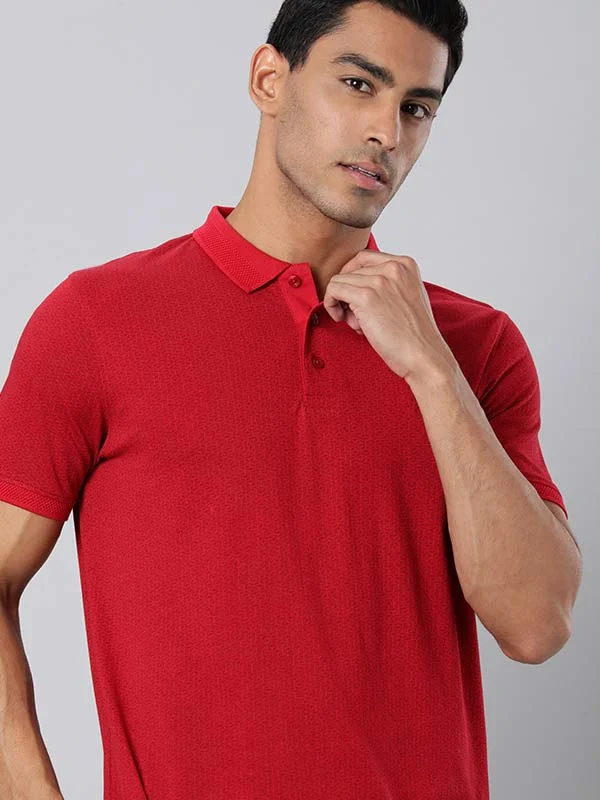 Men Printed Polo T-Shirt