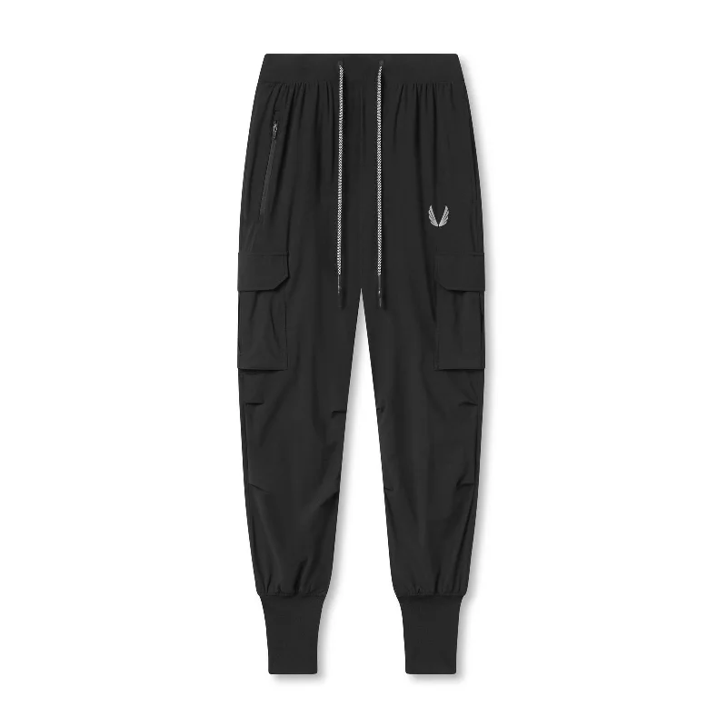 0825. Tetra-Lite® Cargo High Rib Jogger - Black "Reflective"