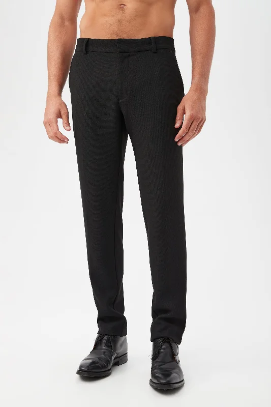 Clyde Black Hi-Line Suiting Slim Trousers