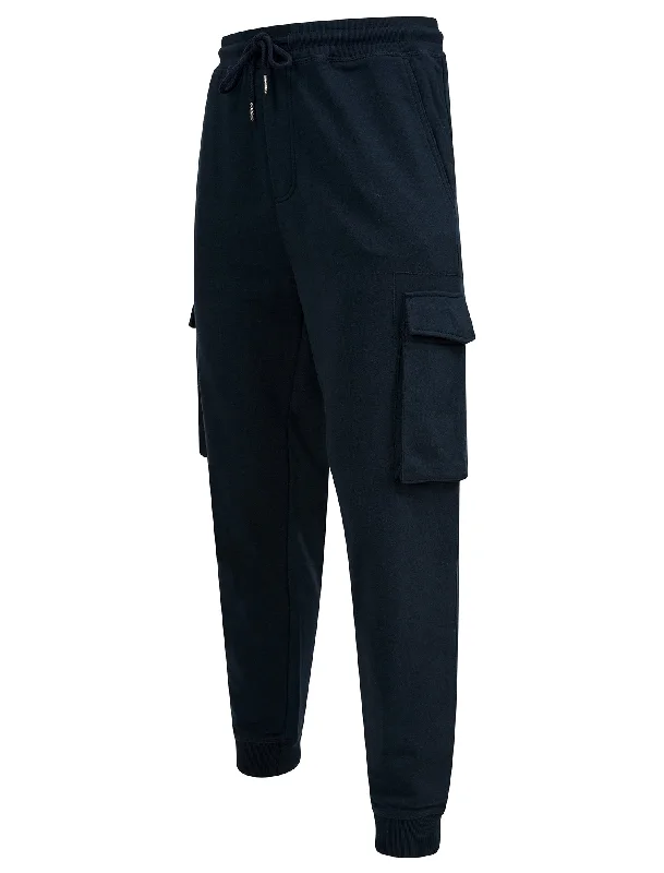 Frankie Multi-Pocket Cargo Style Cuffed Joggers in Sky Captain Navy - Tokyo Laundry