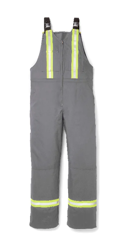 Rasco FR Gray Light Weight Bib Overalls w/ 2'' CSA Reflective FR2505GY