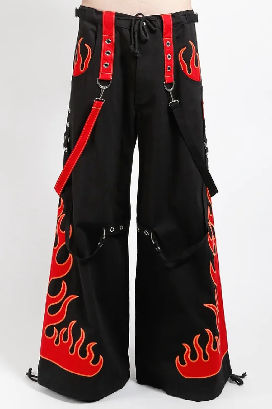 Tripp NYC Flame Dark Street Pants [BLACK/RED]