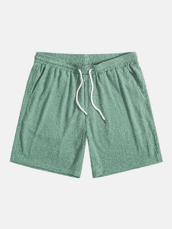 Wrinkled Textured Shorts