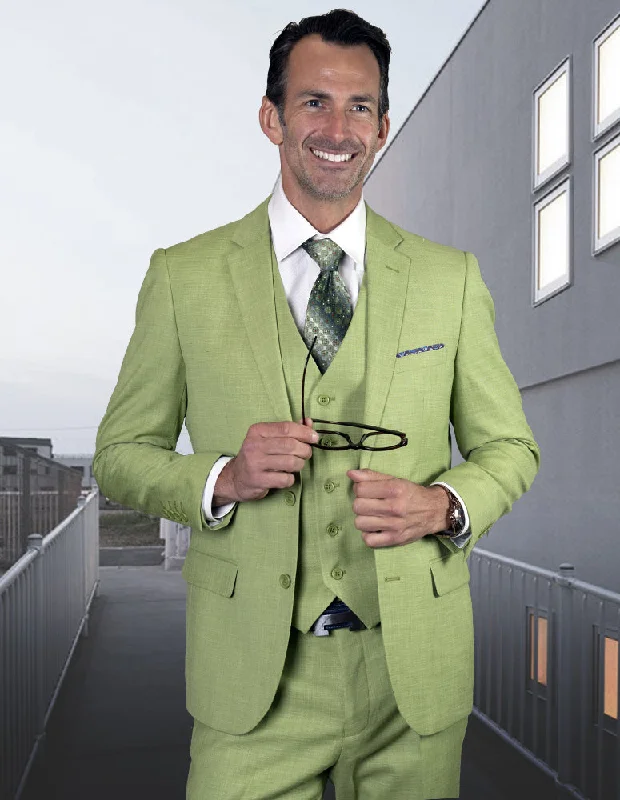 LAZARO PISTACHIO SLIM FIT 3 PC SUIT