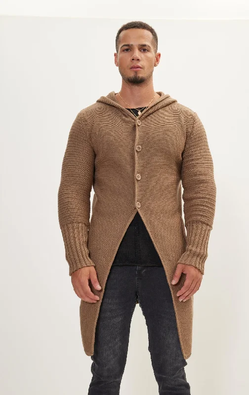 Ribbed Sleeves Fitted Cardigan - Vizon