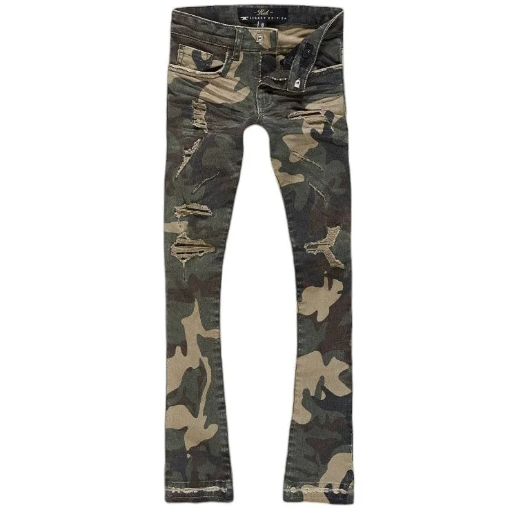 Kids Jordan Craig Stacked Tribeca Twill Pants (Woodland) JTF960RCK