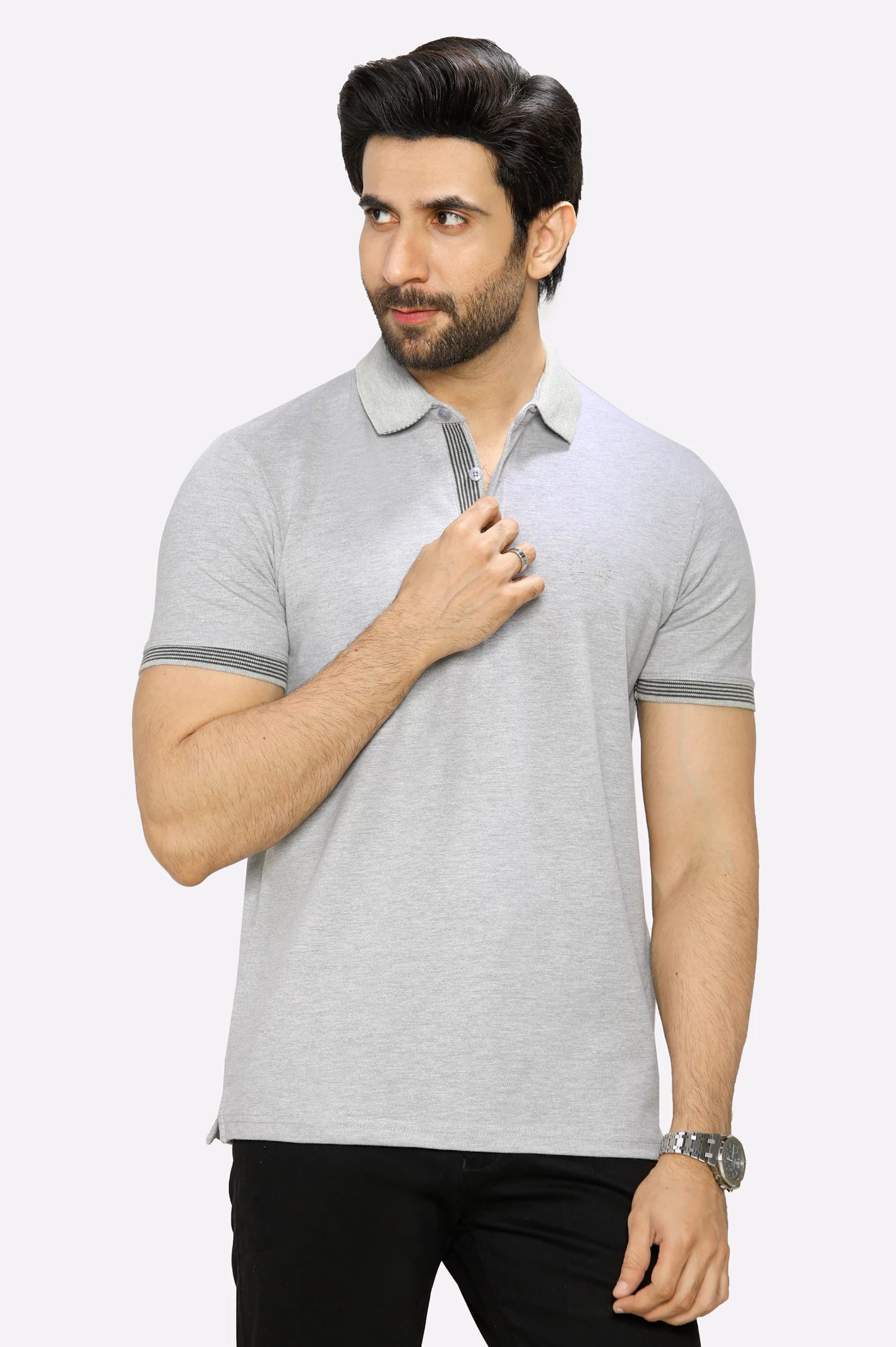 Jacquard Collar Polo