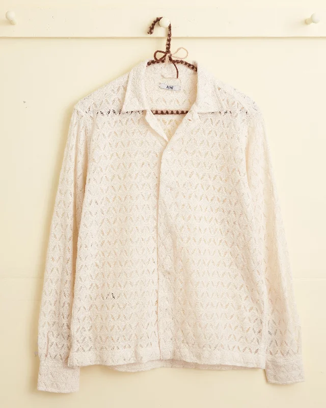 Lattice Lace Long Sleeve Shirt