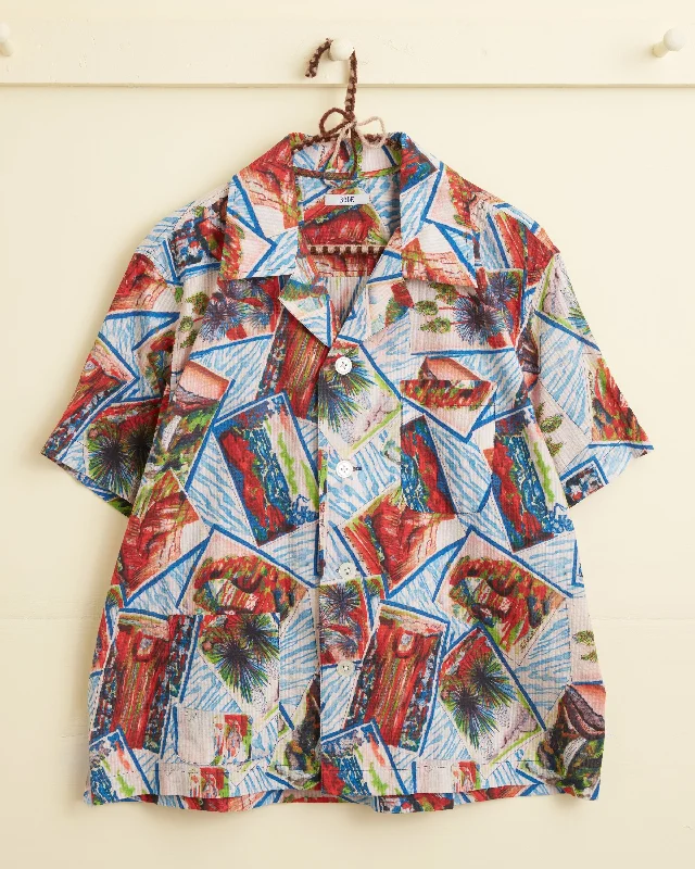 Seersucker Postcard Short Sleeve Shirt