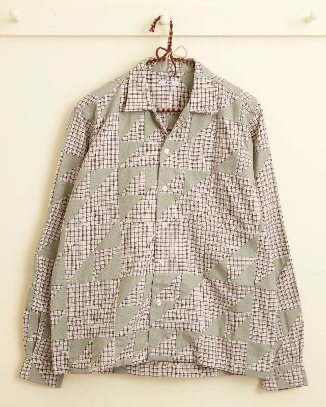 Wandering Lover Quilt Long Sleeve Shirt - Mint