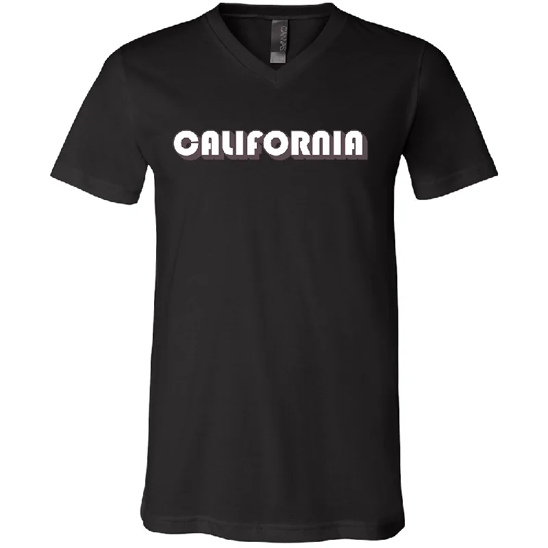 California 70's White Logo Asst Colors V-Neck