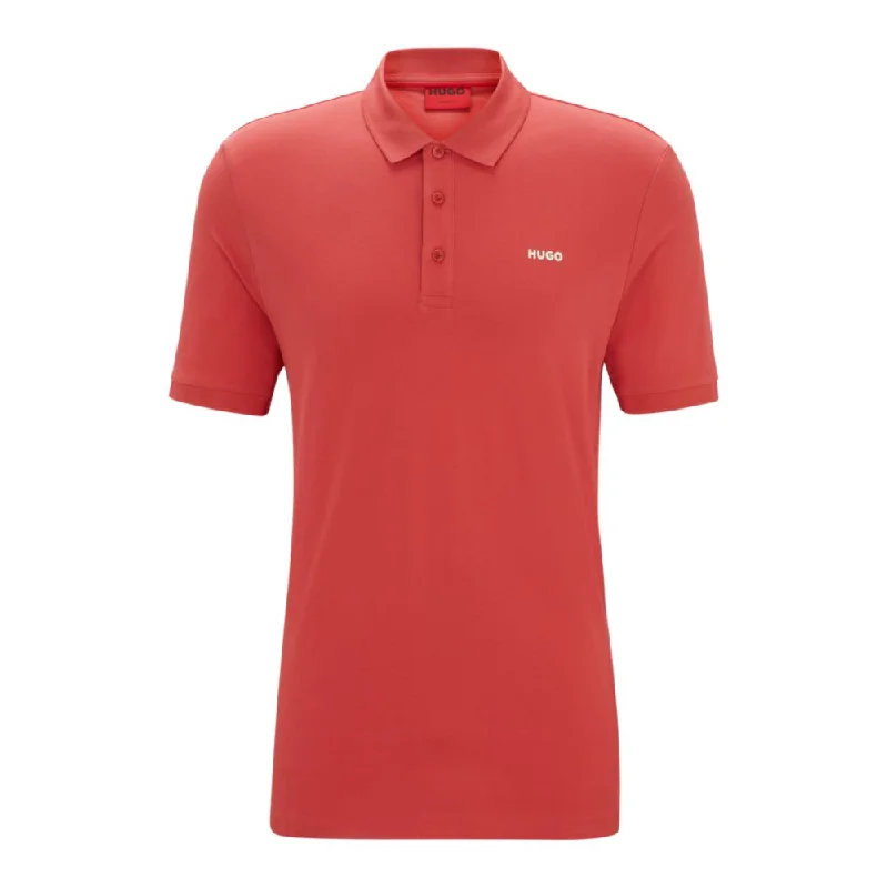 Cotton-piqu polo shirt with logo print