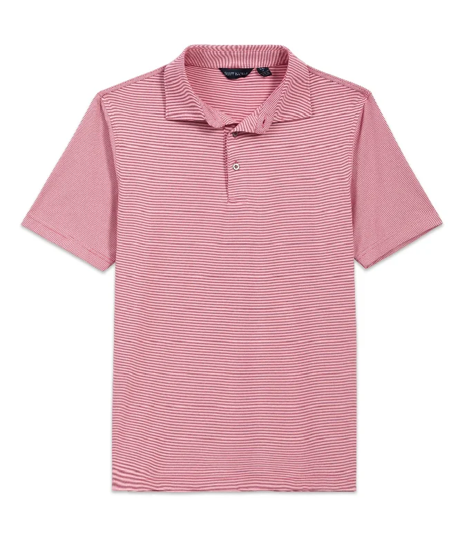 Micro Stripe Performance Polo, Nantucket Red