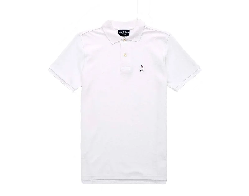 Psycho Bunny Classic Polo White Men's Shirt B6K001ARPC-WHT