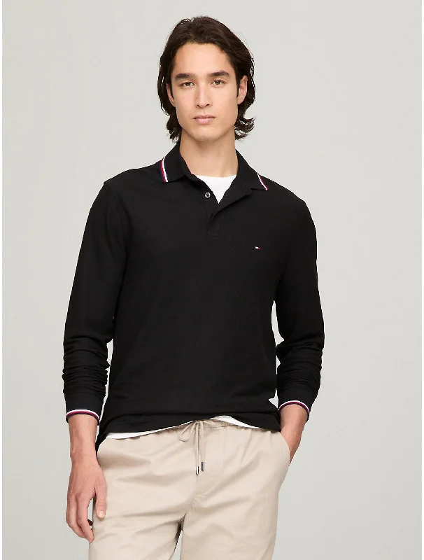 Tommy Hilfiger Men's Long-Sleeve Tommy Wicking Polo