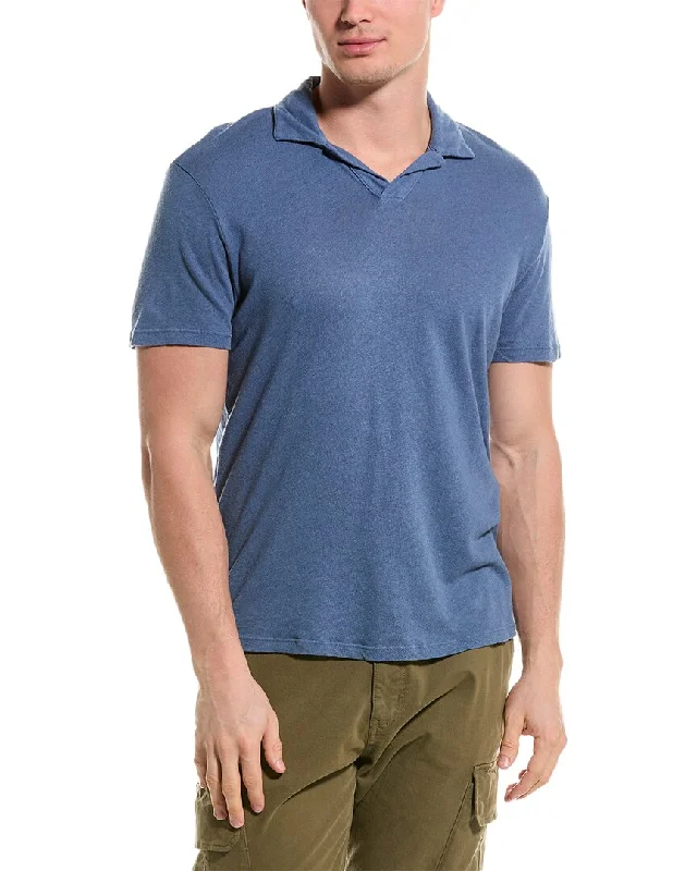 Velvet by Graham & Spencer Beck Linen-Blend Polo Shirt